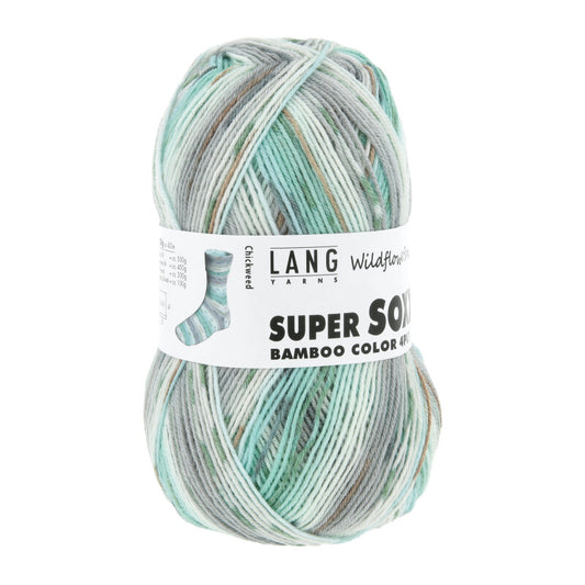 Lang Yarns Super Soxx Bamboo Color 4 Ply Wildflowersoxx Chickweed (0559)