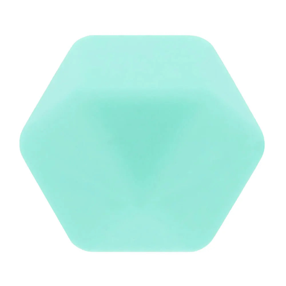 Opry Siliconen kralen hexagon 285 - 14 mm (per zakje 5 stuks)