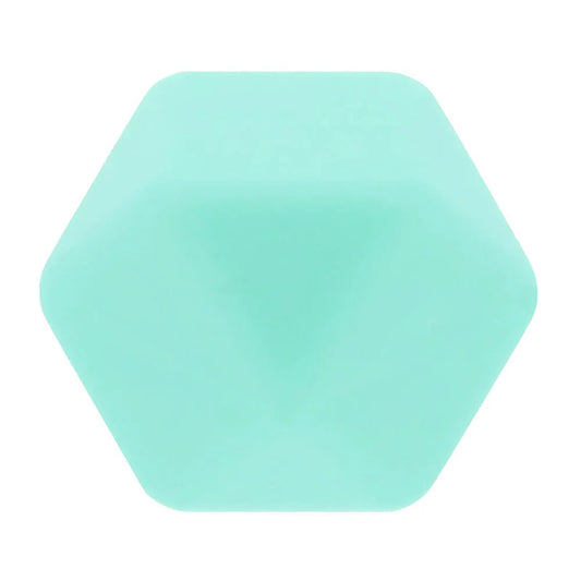 Opry Siliconen kralen hexagon 285 - 14 mm (per zakje 5 stuks)