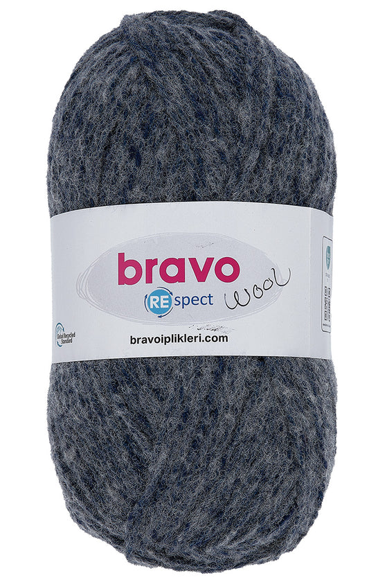 Lammy Yarns Bravo Respect Dark Sea (70) (per pak)