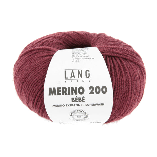 Lang Yarns Merino 200 Bebe Scarlet (0361)