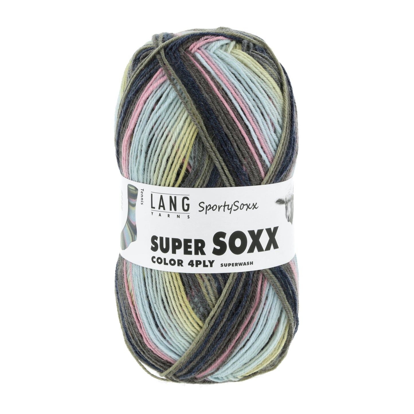 Lang Yarns Super Soxx Color 4 Ply SportySoxx Tennis (0500)