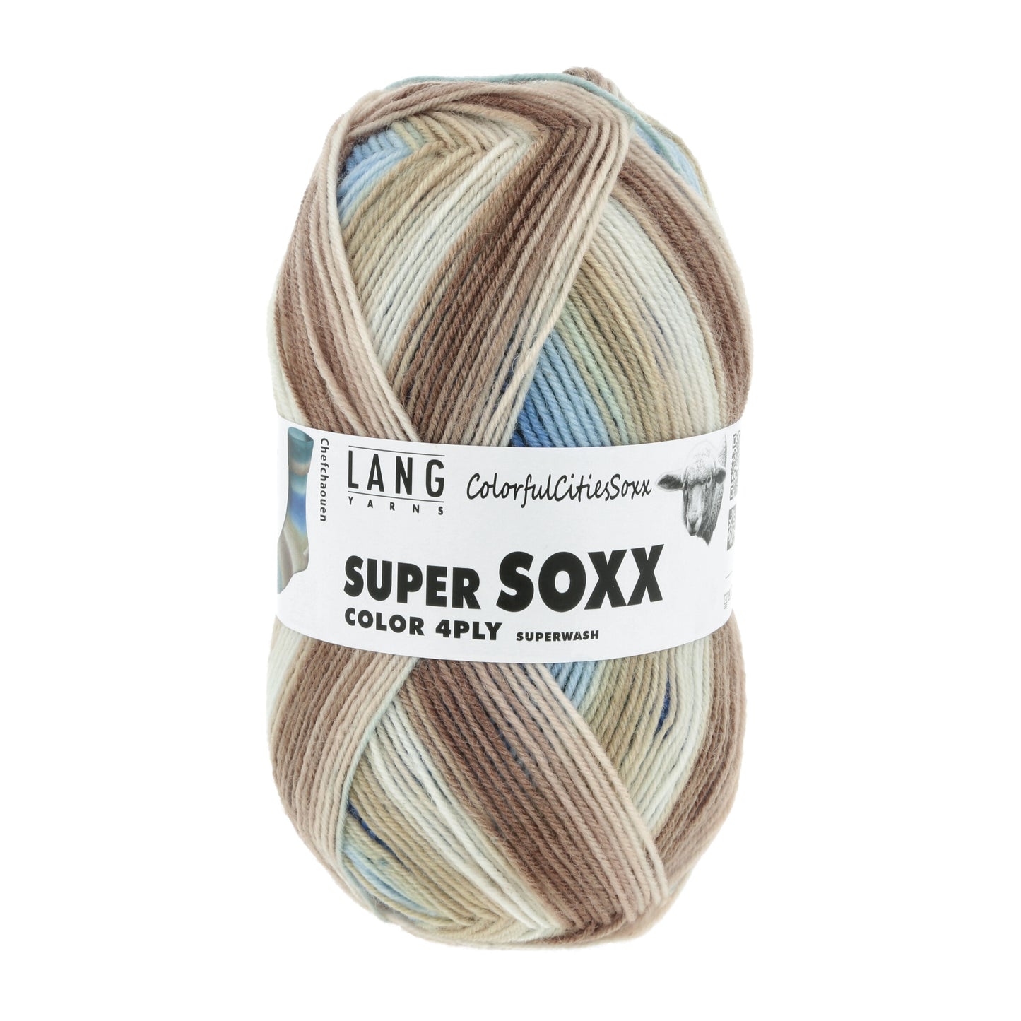 Lang Yarns Super Soxx Color 4 Ply ColorfulCitiesSoxx Chefchaouen (0506)