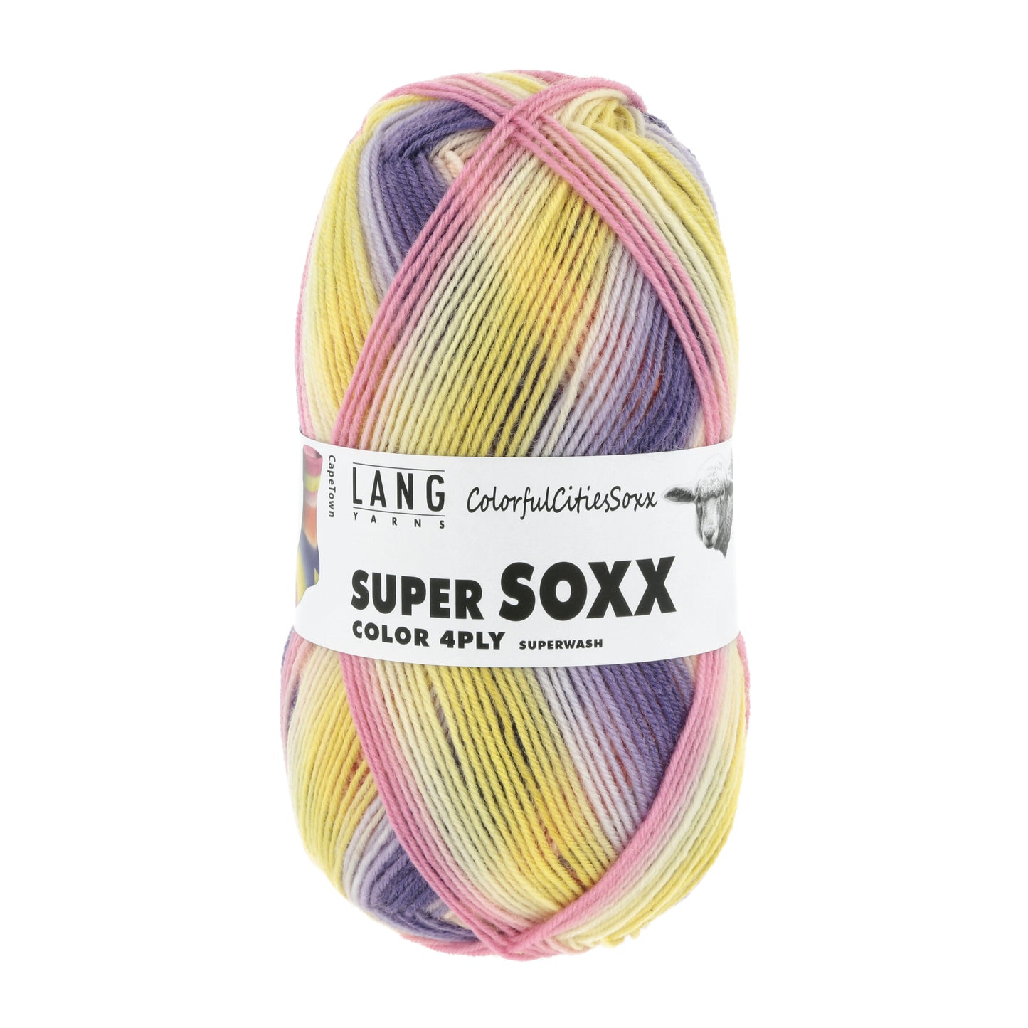 Lang Yarns Super Soxx Color 4 Ply ColorfulCitiesSoxx CapeTown (0510)