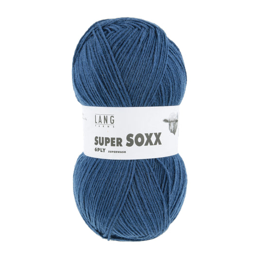 Lang Yarns Super Soxx 6 Ply Superwash UNI Ocean Blue (0010)