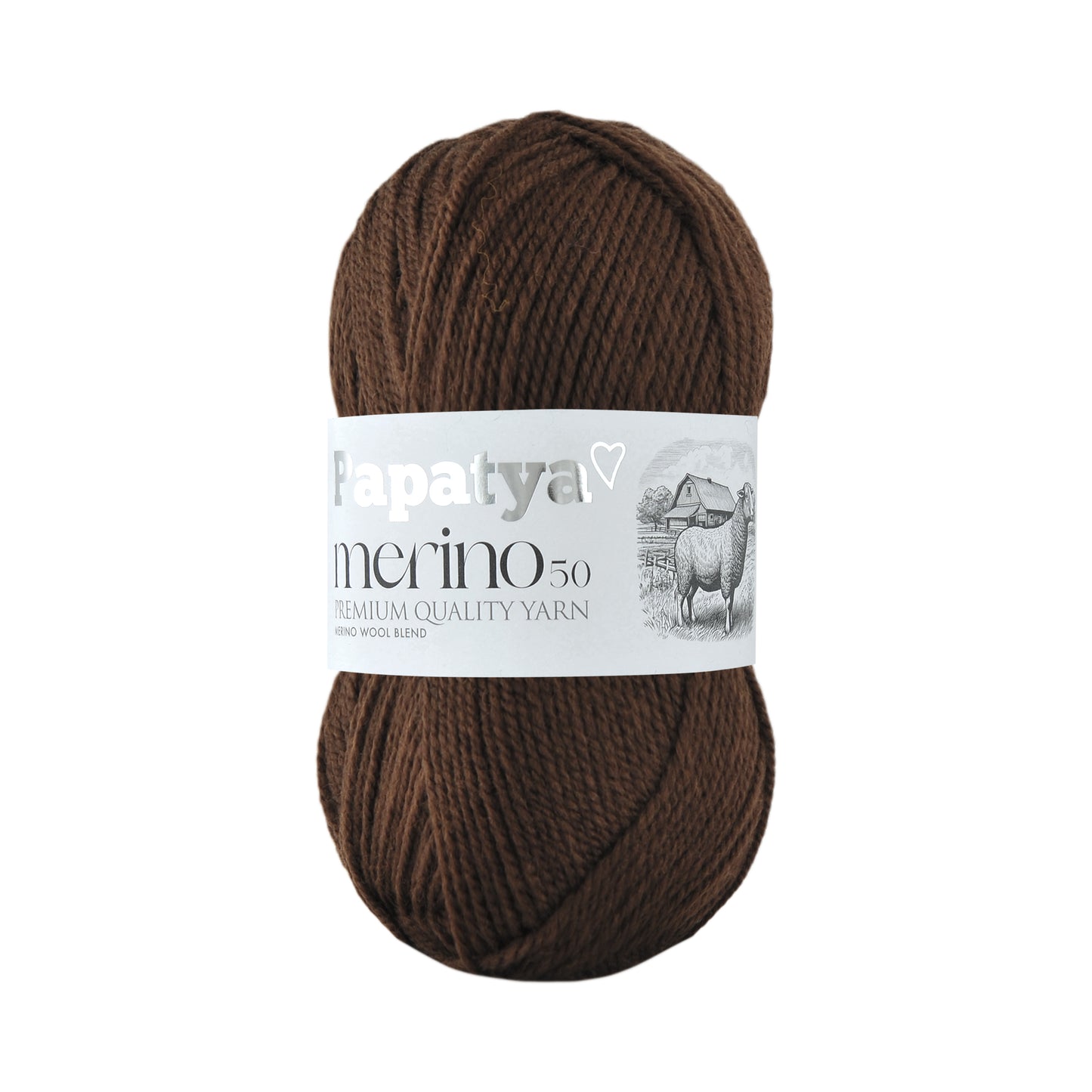 Papatya Merino 50 Dark Brown (9080)
