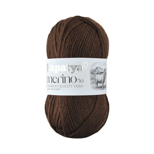 Papatya Merino 50 Dark Brown (9080)