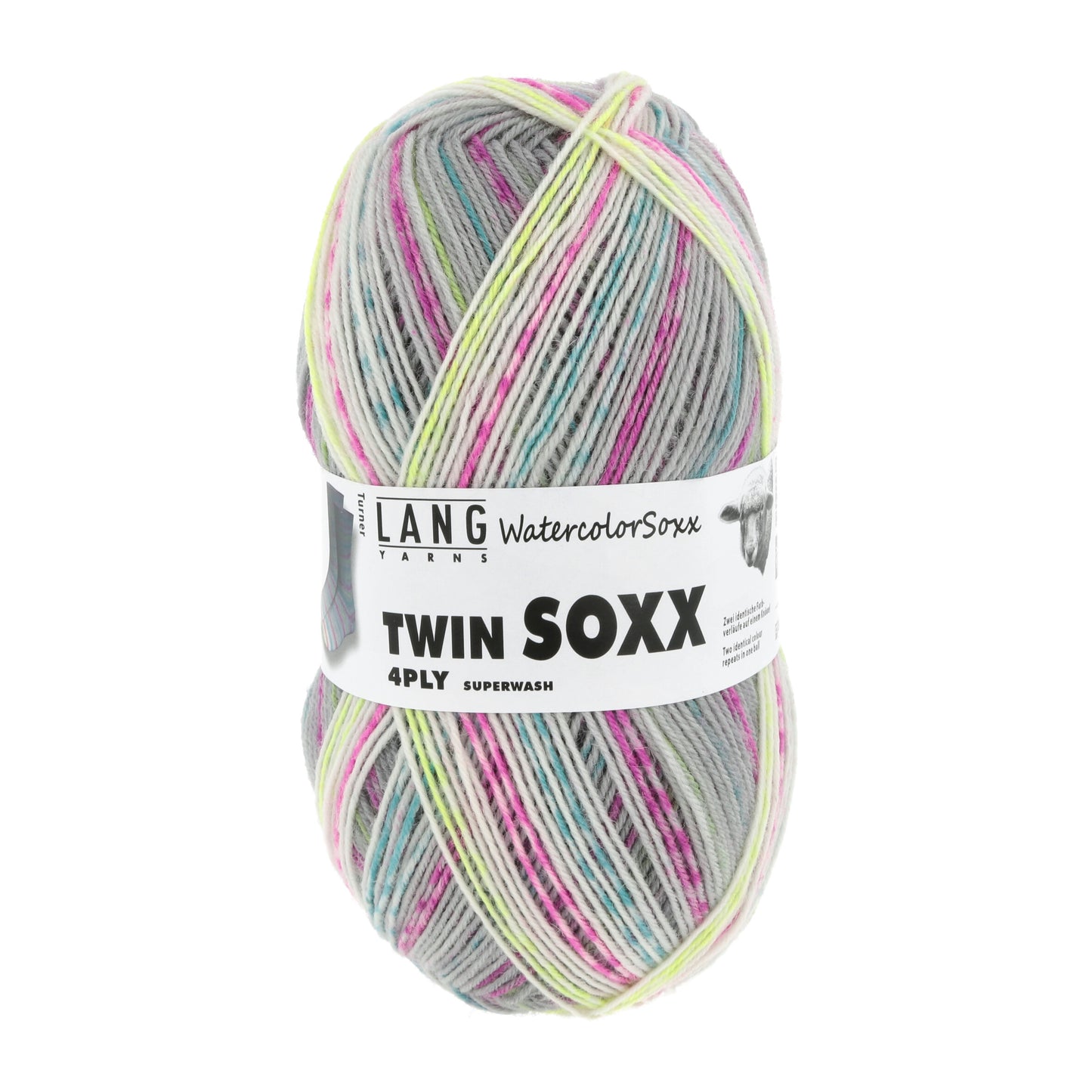 Lang Yarns Twin Soxx 4 Ply WatercolorSoxx Turner (0458)
