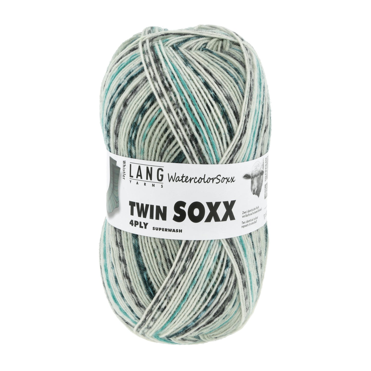Lang Yarns Twin Soxx 4 Ply WatercolorSoxx Whistler (0460)