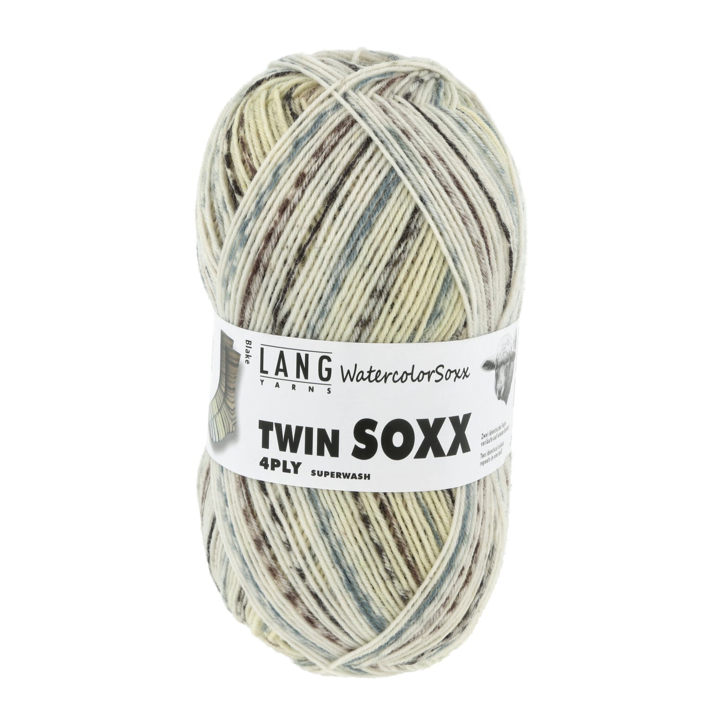 Lang Yarns Twin Soxx 4 Ply WatercolorSoxx Blake (0462)