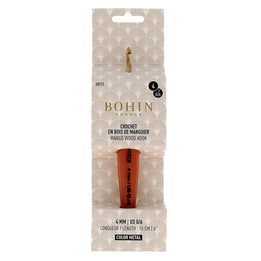 Bohin Haaknaald mangohout 4 mm