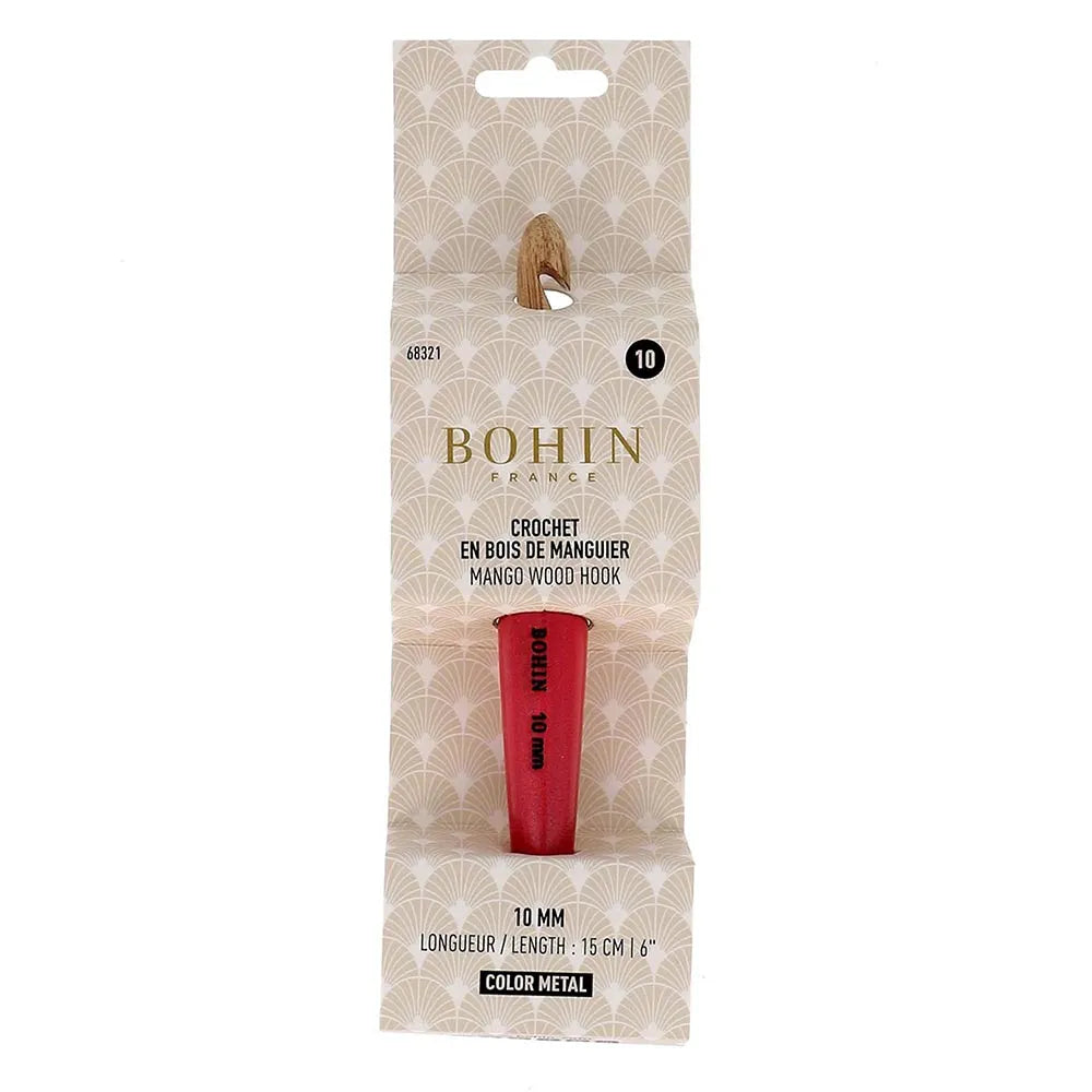 Bohin Haaknaald mangohout 10 mm
