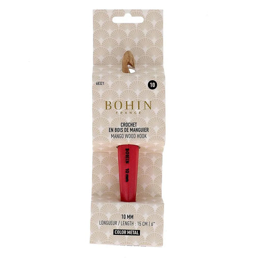 Bohin Haaknaald mangohout 10 mm