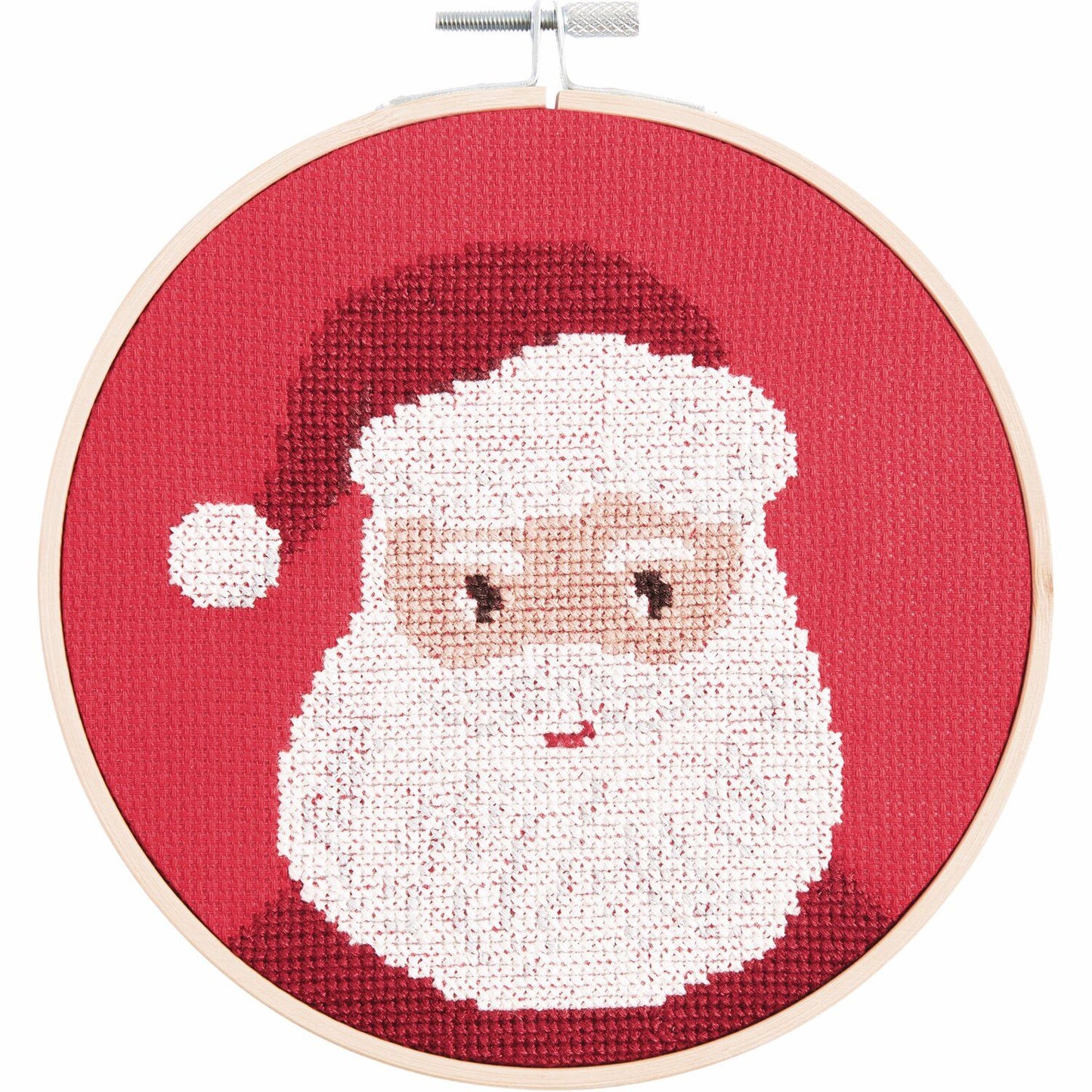 Borduurpakket Portret Kerstman 15 cm