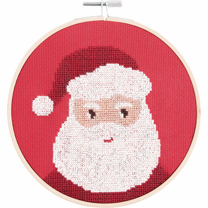 Borduurpakket Portret Kerstman 15 cm