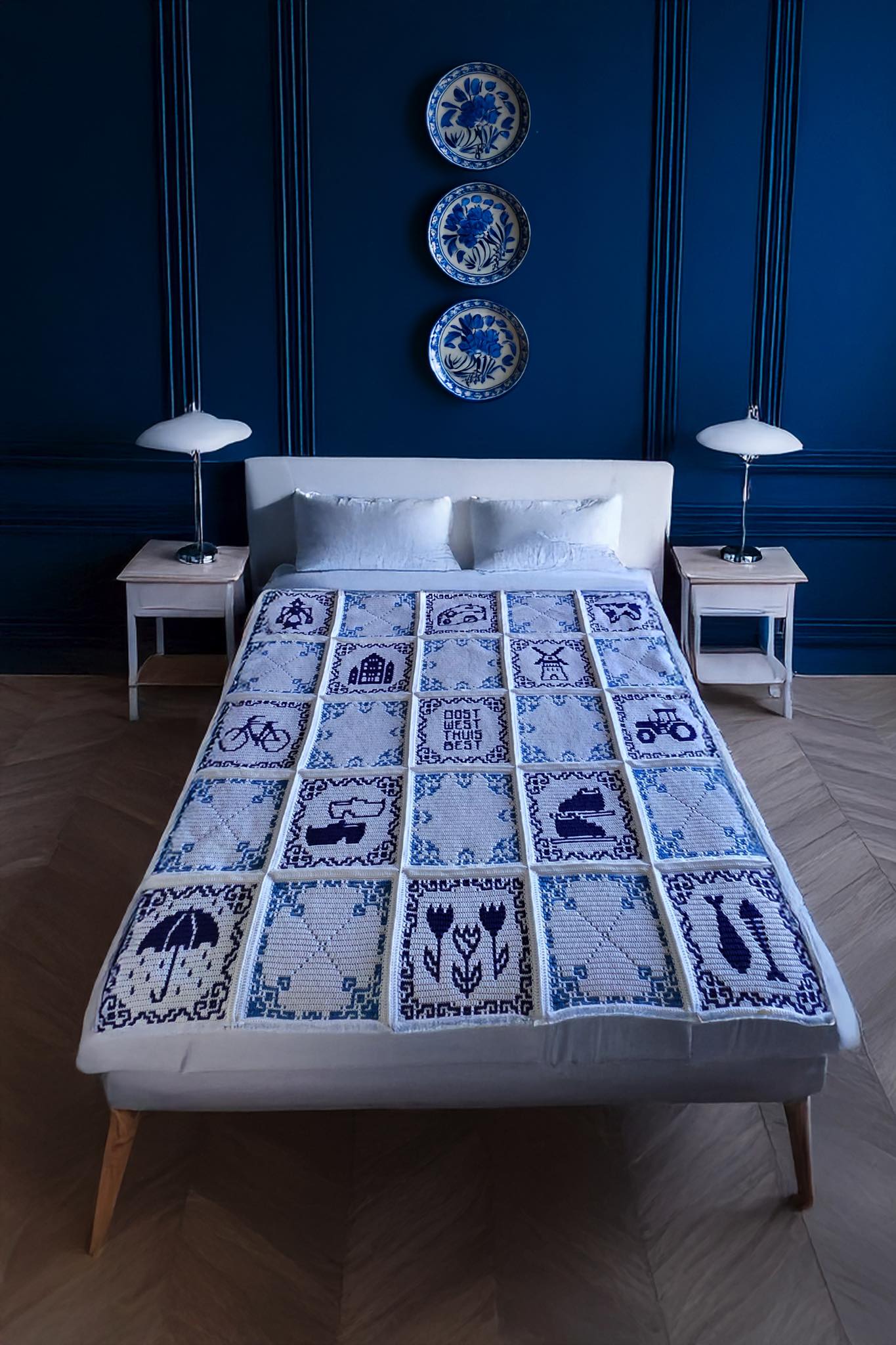 Delfts Blauwe Tegels CAL / Royal Blue Tiles (Incl Haakpatroon)