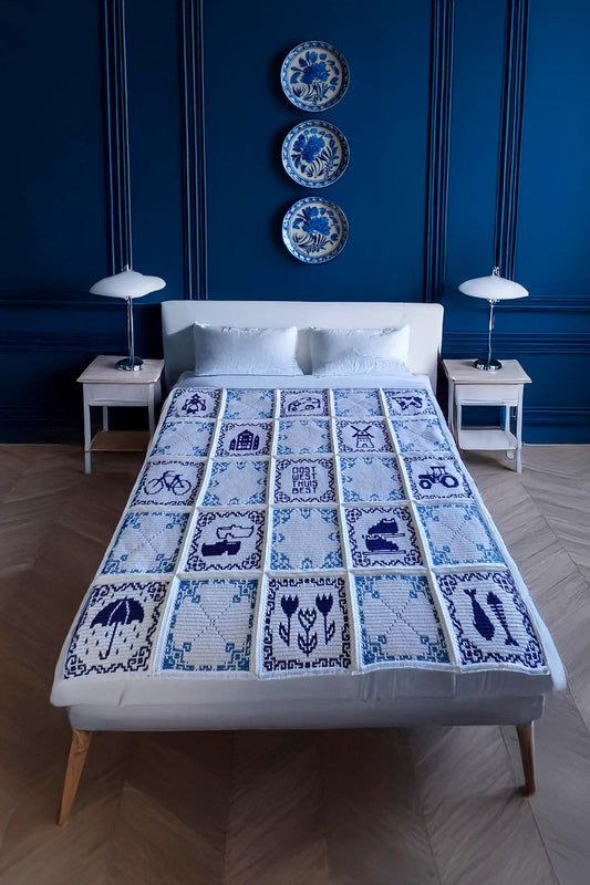 Delfts Blauwe Tegels CAL / Royal Blue Tiles (Incl Haakpatroon)