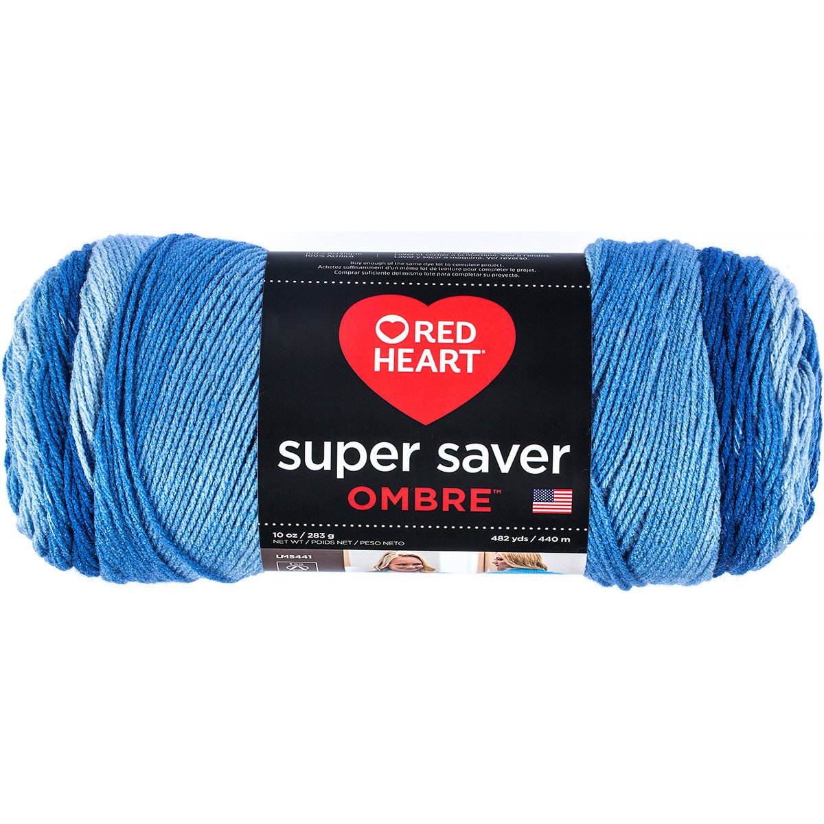 Red Heart Super Saver Ombre Yarn True Blue 