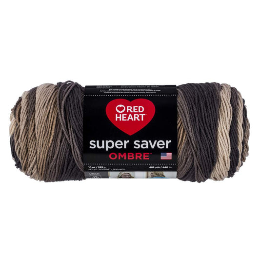 Red Heart Super Saver Ombre Yarn Hickory
