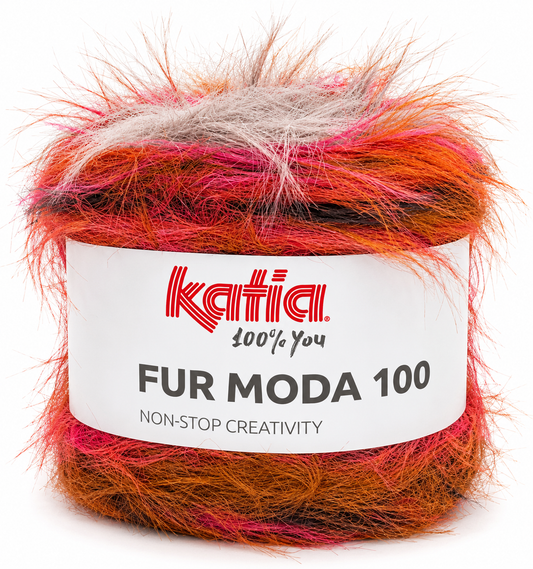 Katia Fur Moda 100 RED (305)