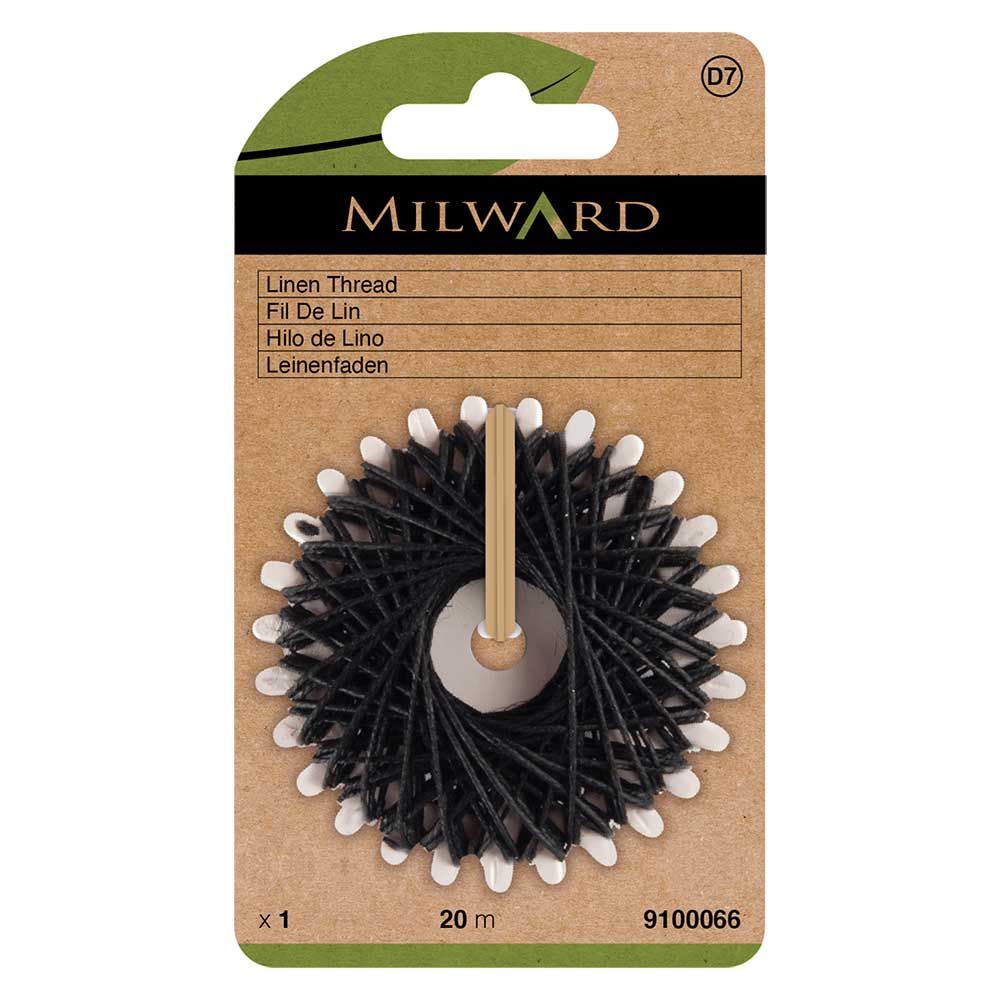 Milward Linnen draad 20 mm zwart