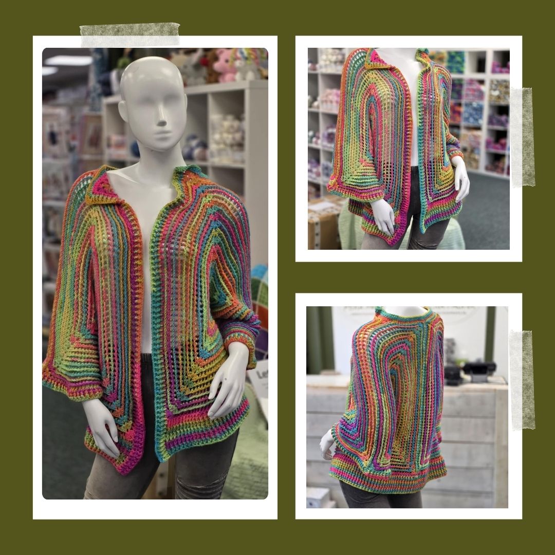 Reliëf Hexagon vest (Haakpatroon)