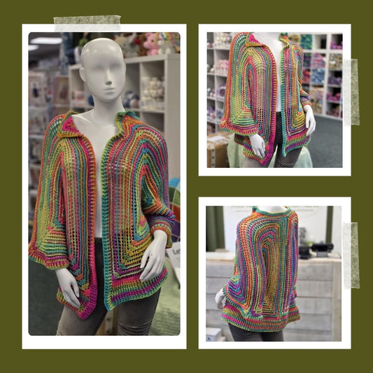 Reliëf Hexagon vest (Haakpatroon)