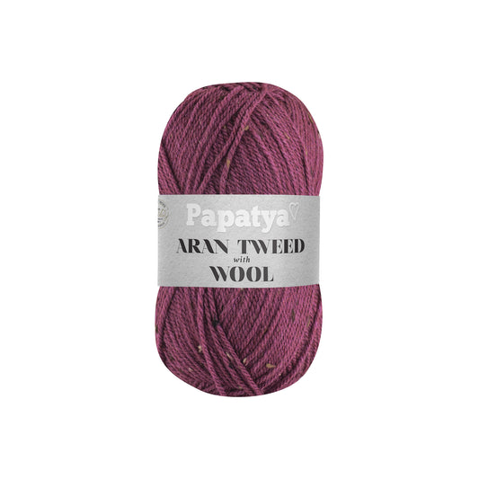 Papatya Aran Tweed with Wool Raspberry (3370)