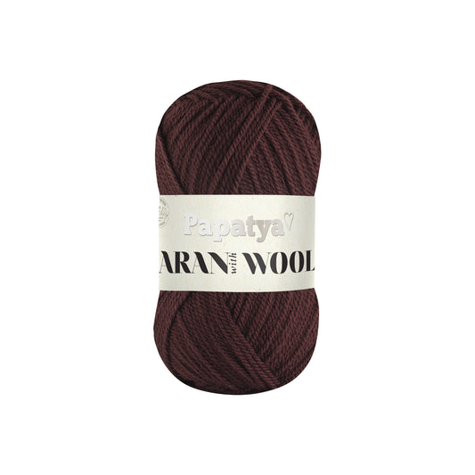 Papatya Aran with Wool Aubergine (3280)