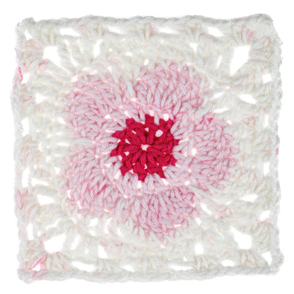 Red Heart Granny Square Flower Power Cherry Blossom