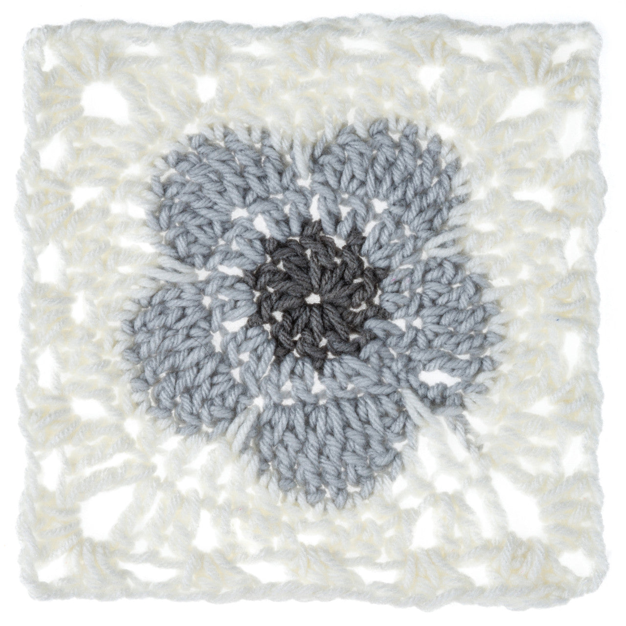 Red Heart Granny Square Flower Power Silver Sage