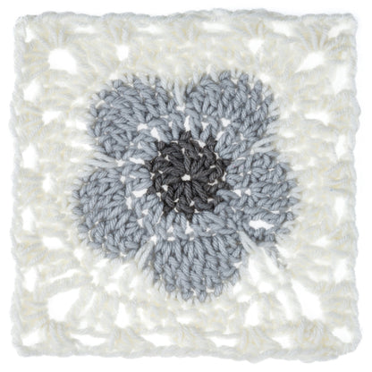 Red Heart Granny Square Flower Power Silver Sage