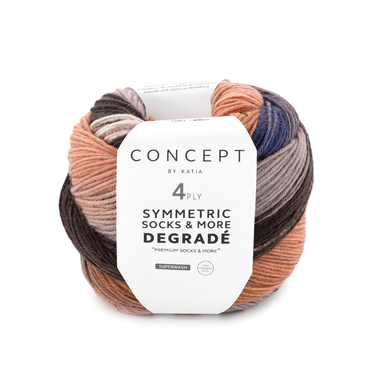 Katia Concept 4 Ply Symmetric Socks and More Degrade Earthy (84)