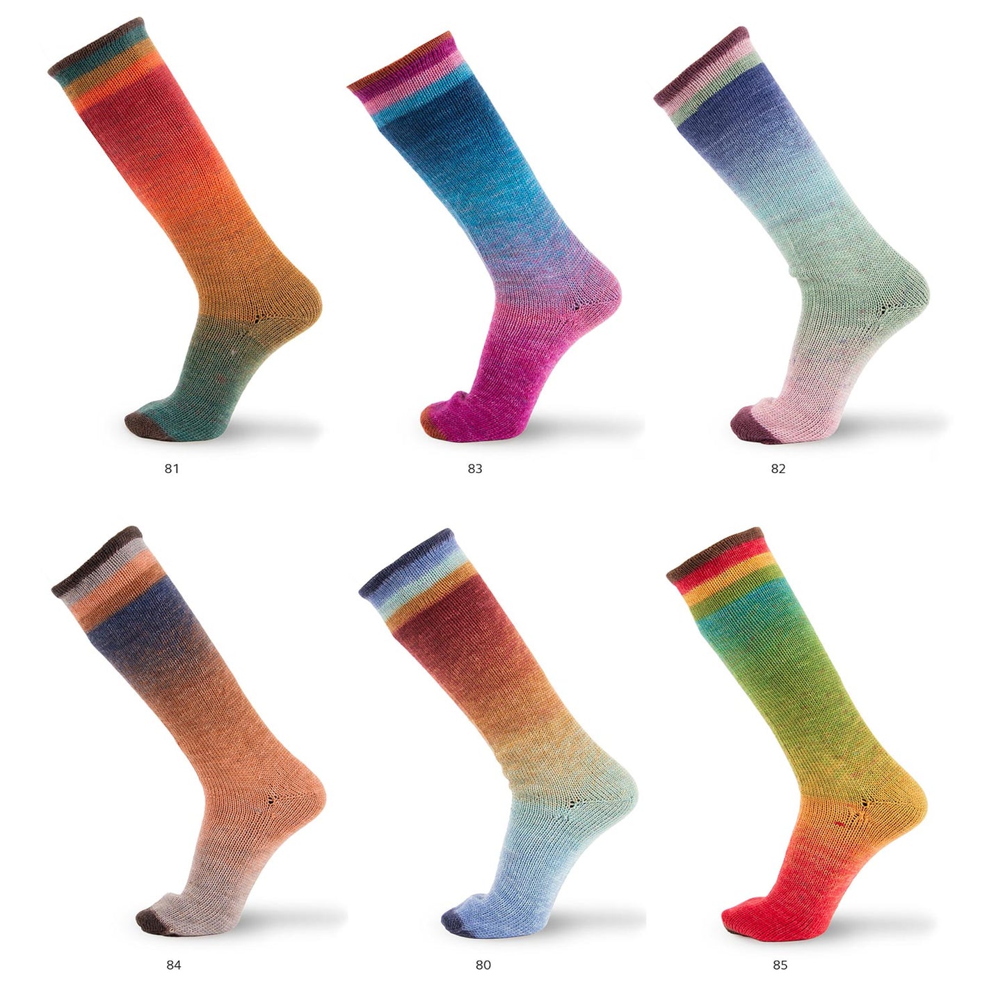 Katia Concept 4 Ply Symmetric Socks and More Degrade Fire (85)