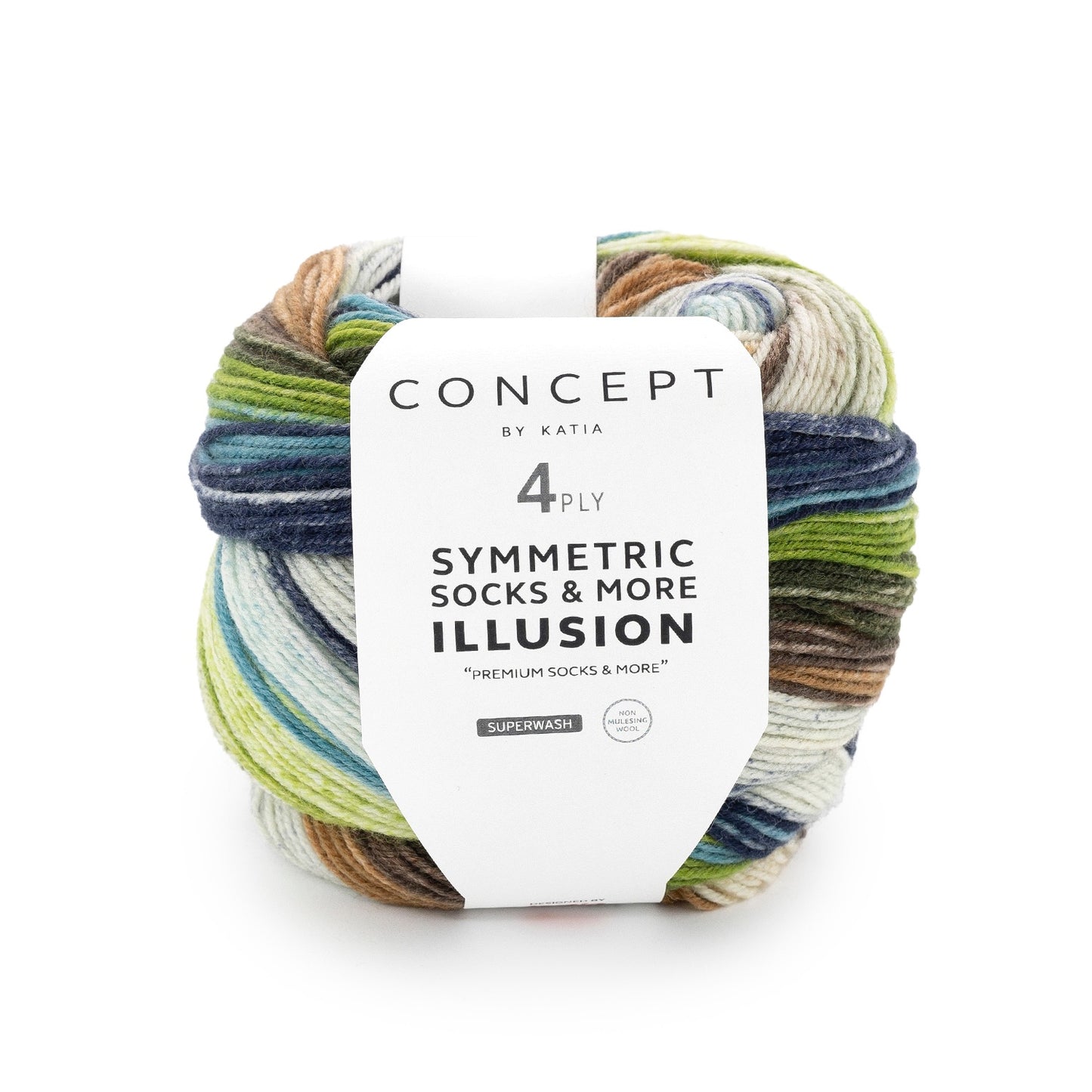 Katia Concept 4 Ply Symmetric Socks and More Illusion Forest (75)