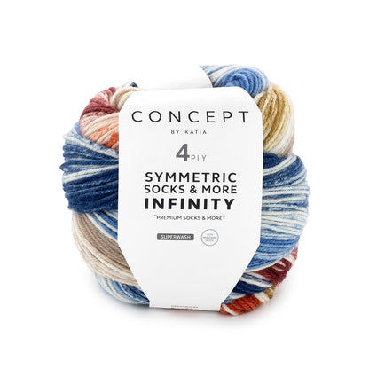 Katia Concept 4 Ply Symmetric Socks and More Infinity Fire and Water (92)