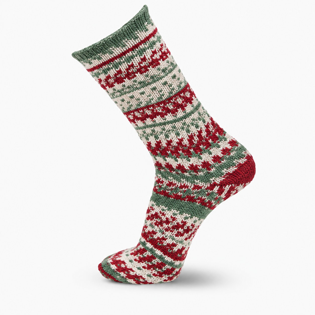Katia Concept 4 Ply Symmetric Socks and More Christmas Naughty Jacquard (102)