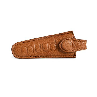 Muud Espoo Handgemaakt leren etui voor schaar 3.5 x 2 x 8 cm - whisky