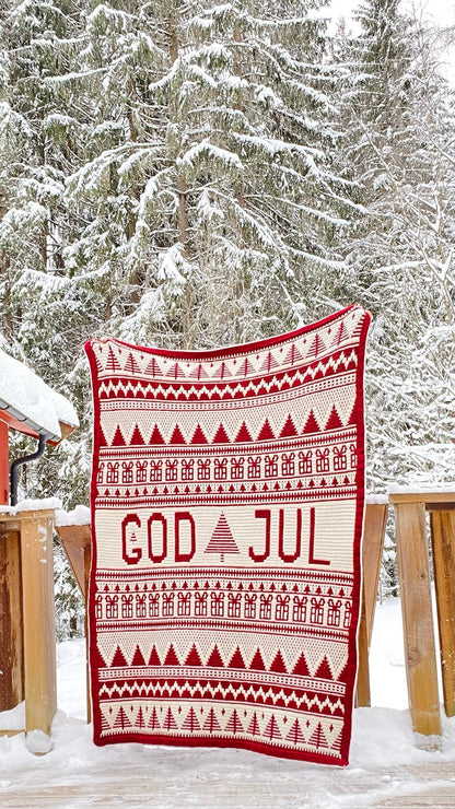 Christmas Blanket 2022 rood  (Durable dream + haakpatroon)