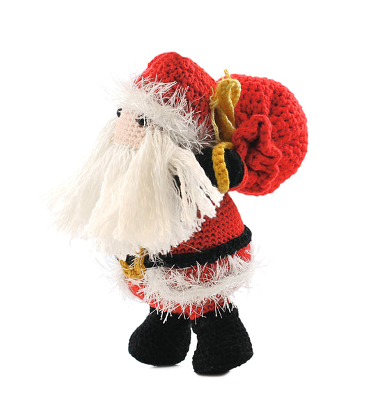 Kerstman en cadeauzak (PDF haakpatroon)