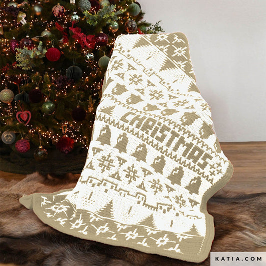 Katia Merry Blanket CAL Kit by Mr. Cey Beige