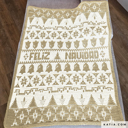 Katia Merry Blanket CAL Kit by Mr. Cey Beige