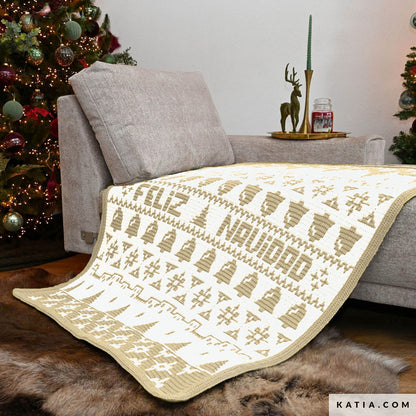 Katia Merry Blanket CAL Kit by Mr. Cey Beige