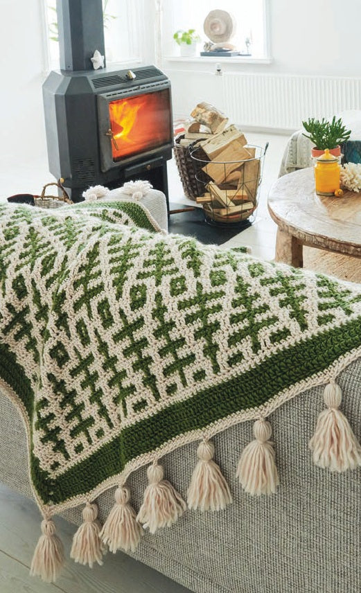 Lonesome Pines Throw Green (Colour Crafter)