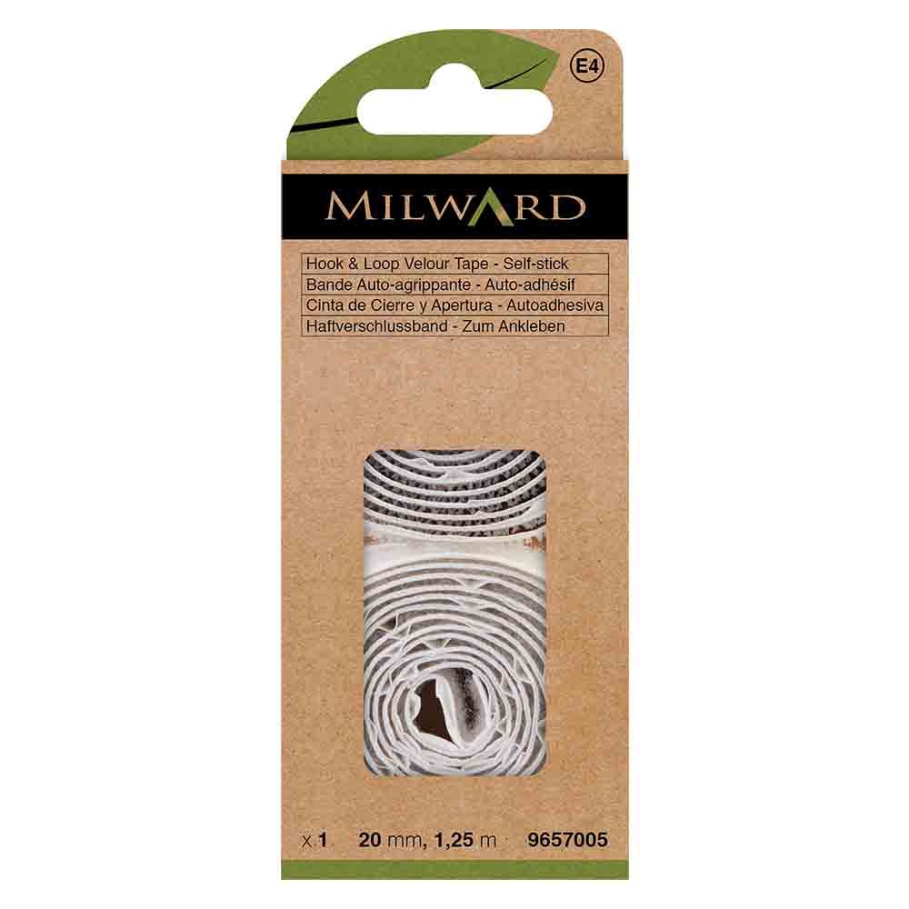 Milward Klittenband zelfklevend wit 20 mm