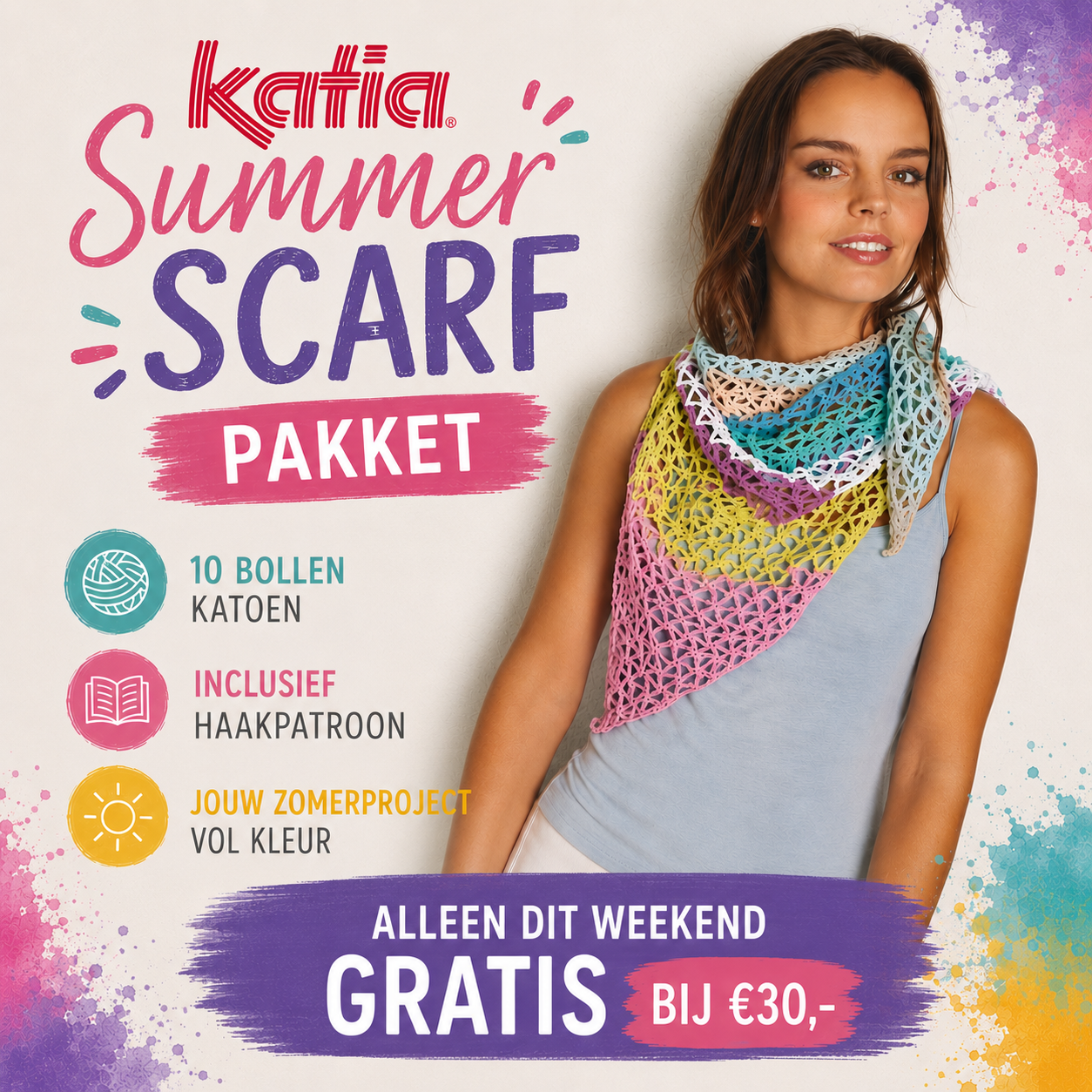 Katia Summer Scarf Kit