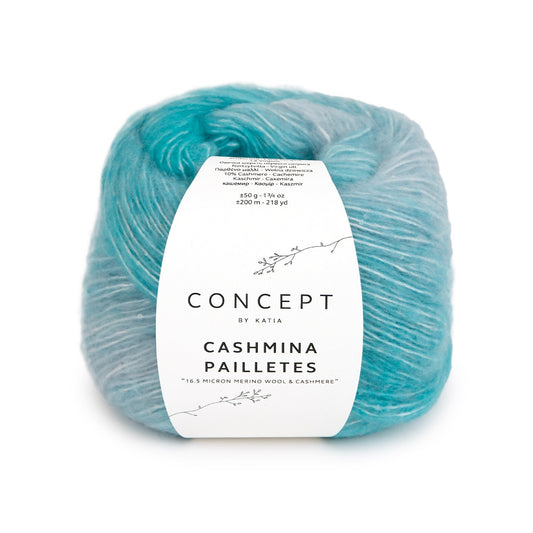 Concept Cashmina Pailletes Turquoise (104)