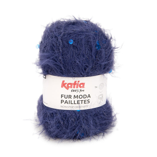 Katia Fur Moda Pailletes Marine (203)