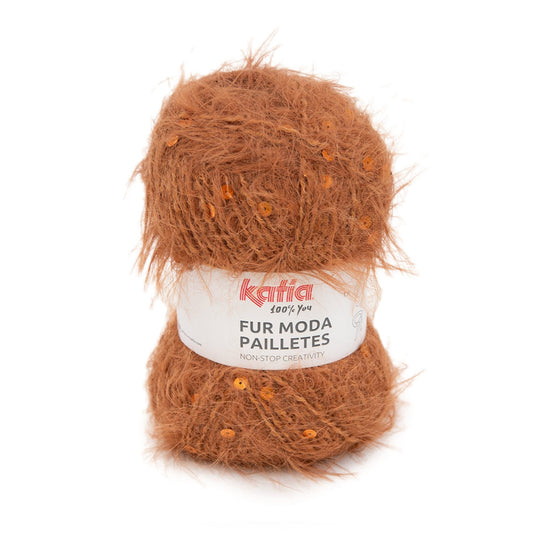 Katia Fur Moda Pailletes Brown (206)