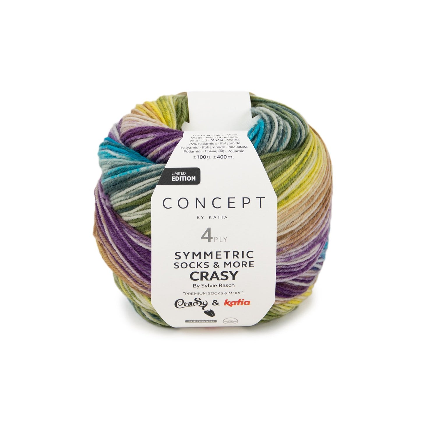 Katia Concept 4 Ply Symmetric Socks and More CraSy Magic Forest (104)